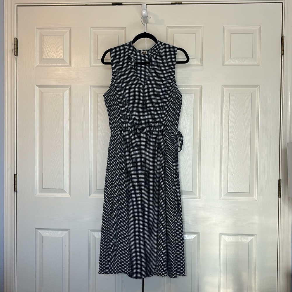 Ann Klein Midi Cinch Waist Sleeveless Dress